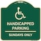 Signmission Handicapped Parking Sundays W/ Graphic Heavy-Gauge Aluminum Sign, 18" x 18", G-1818-23917 A-DES-G-1818-23917 - alternate 1